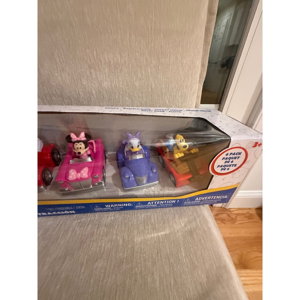 Disney Junior Mickey Mouse Funhouse Pull Back Vehicles 6-Pack Set NIB - Picture 2 of 6